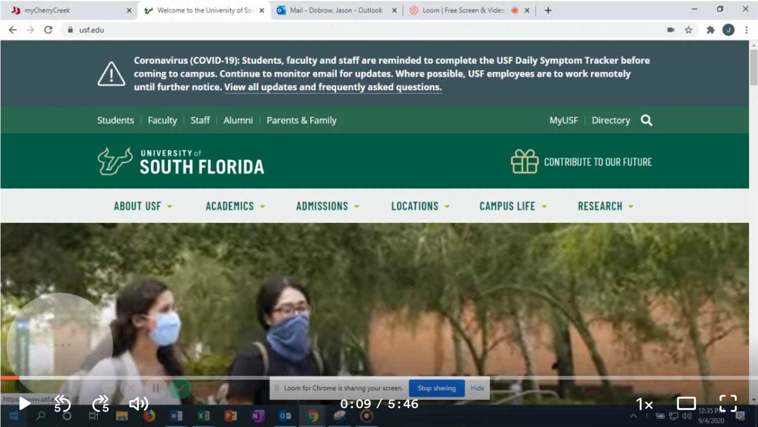 navigating a college website video 